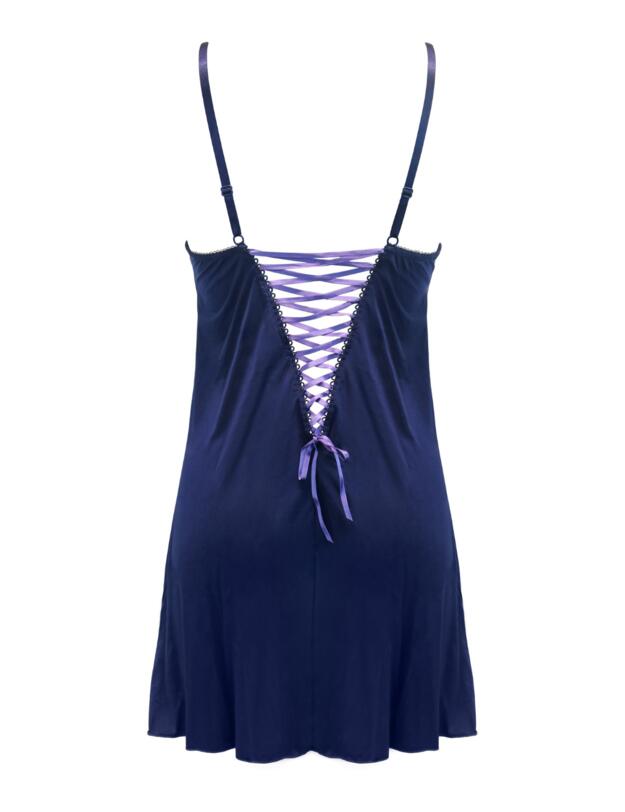 Pour Moi Amour Chemise Navy/Lavender 