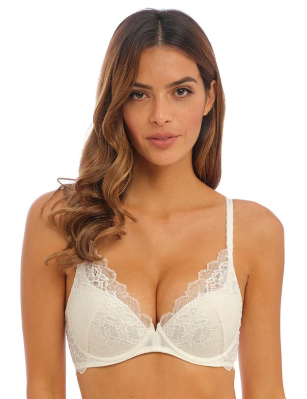 Wacoal Lace Perfection UW Plunge Bra Gardenia 