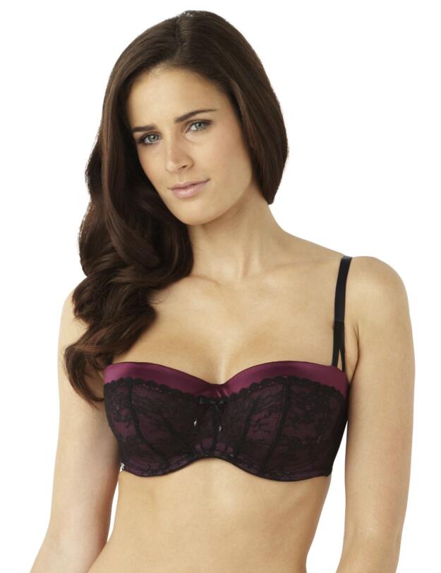 7151 Masquerade Antoinette Bra Black/Ruby - 7151 Bra 