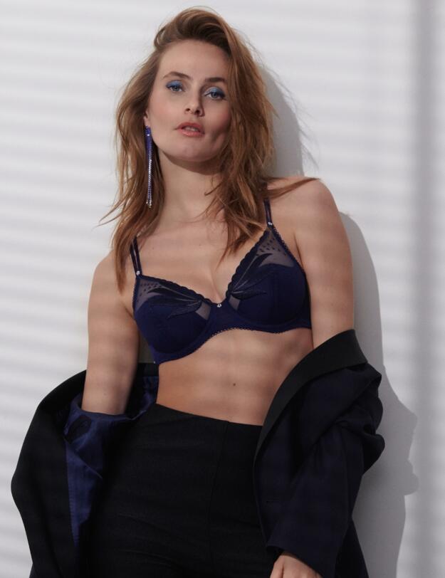 Marie Jo Etoile Half Padded Plunge Bra Sapphire Blue