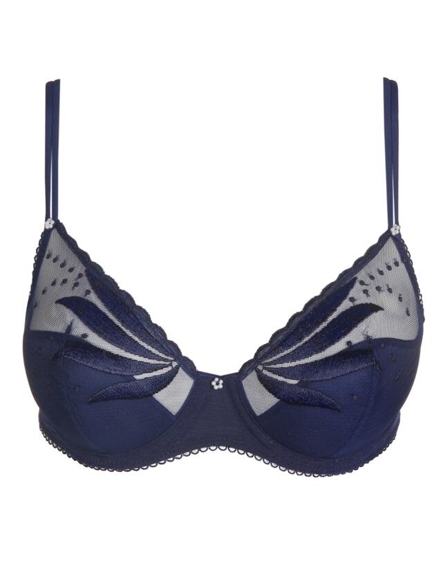 Marie Jo Etoile Half Padded Plunge Bra Sapphire Blue