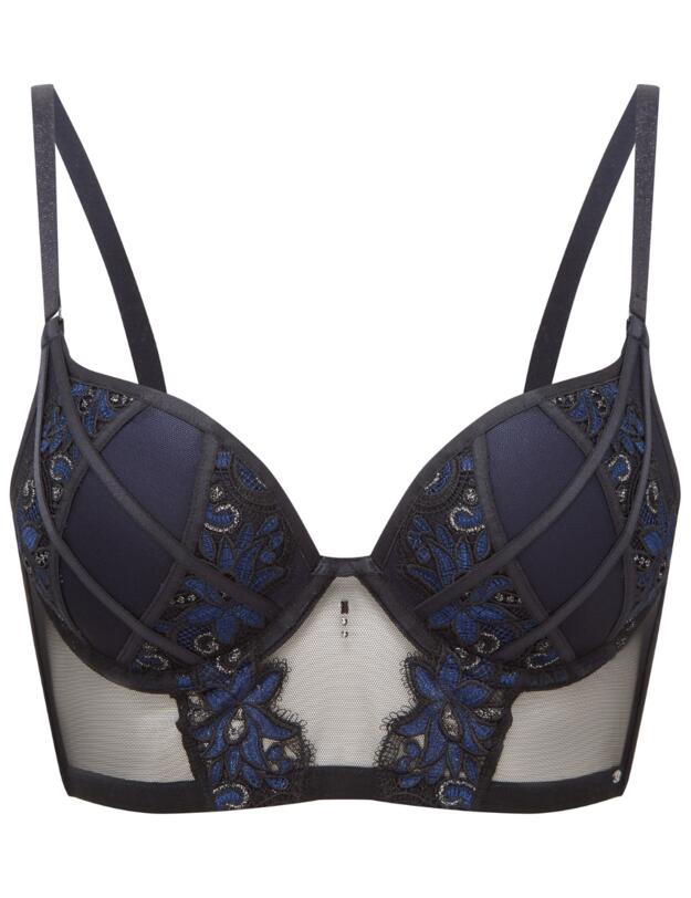 Gossard VIP Rapture Longline Padded Plunge Bra Black 