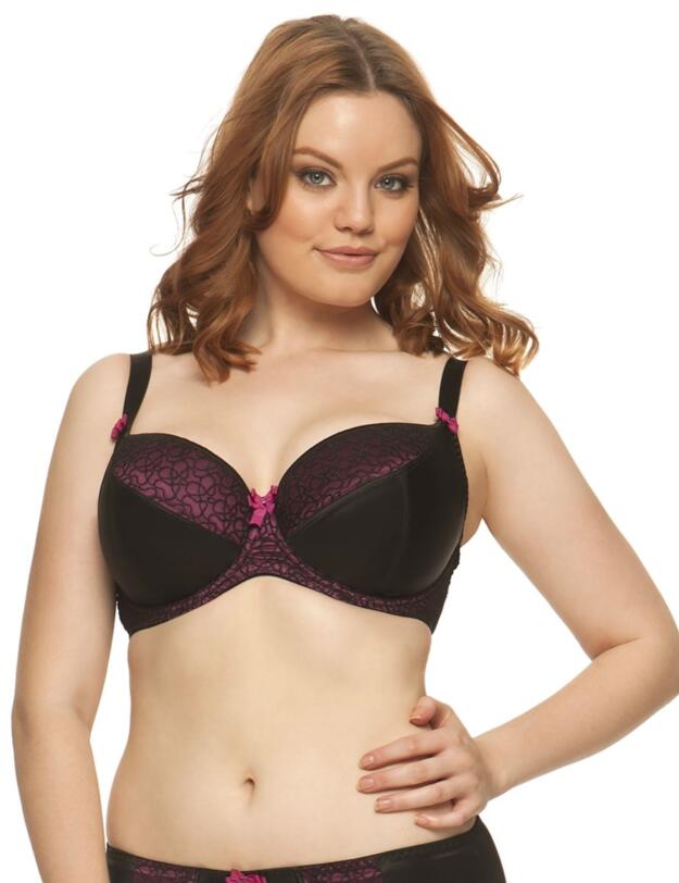 1901 Curvy Kate Lola Balcony Bra - 1901 Black/Boysenberry