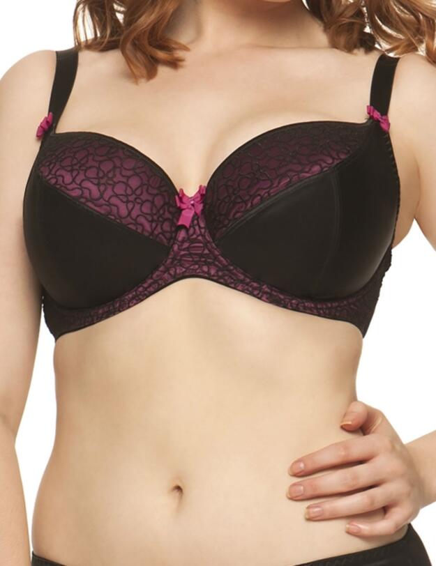 1901 Curvy Kate Lola Balcony Bra - 1901 Black/Boysenberry