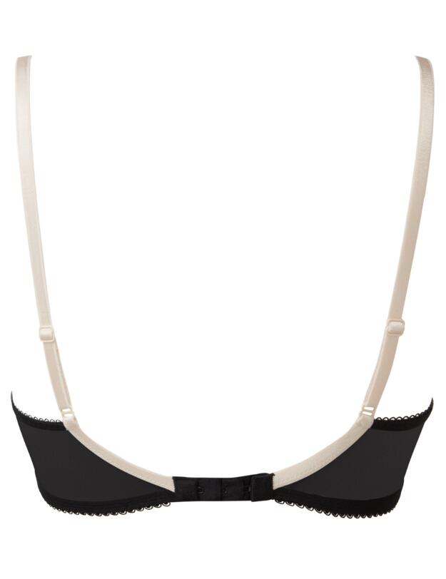 Gossard Superboost Lace Padded Plunge Bra Black Ivory Rose 