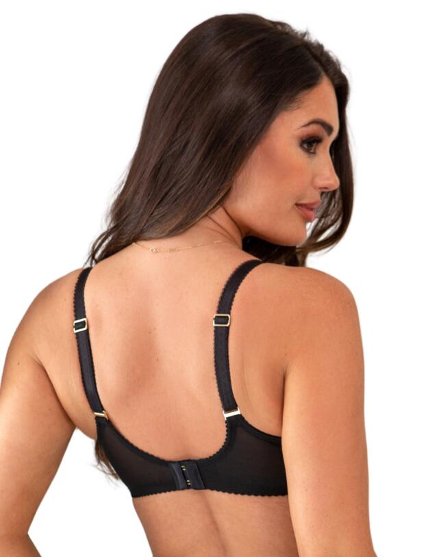 Pour Moi Soiree Embroidery Side Support Bra Black/Pink