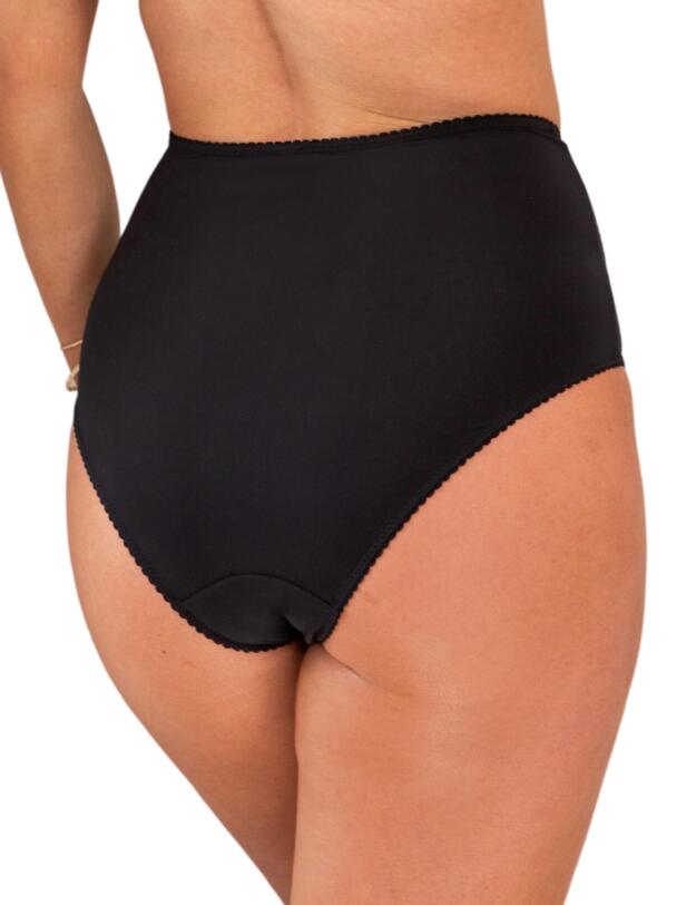Pour Moi Soiree Embroidery High Waist Deep Brief Black/Pink