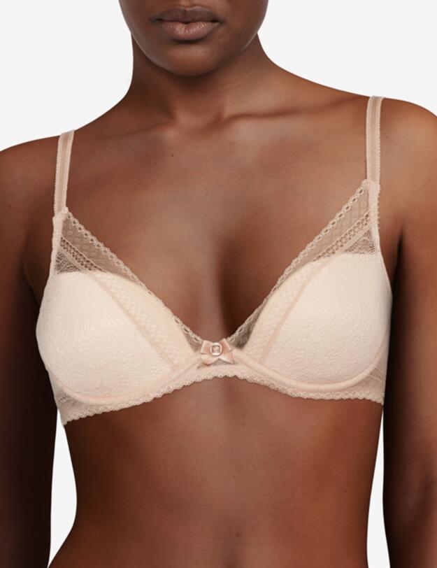 Chantelle Festivite Plunge T-Shirt Bra Golden Beige 