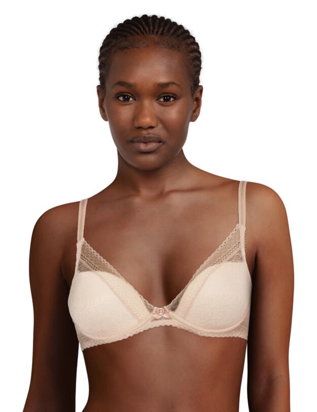Chantelle Festivite Plunge T-Shirt Bra Golden Beige 