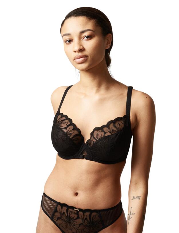 Chantelle Fleurs Full Coverage Underwired Bra Black
