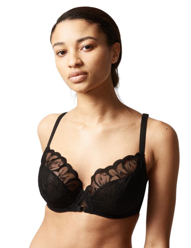 Chantelle Fleurs Full Coverage Underwired Bra Black