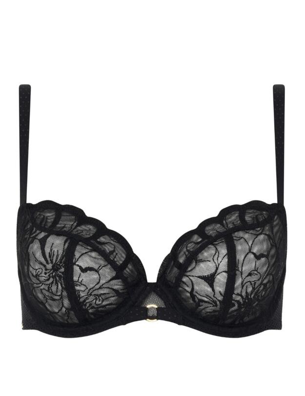 Chantelle Fleurs Full Coverage Underwired Bra Black