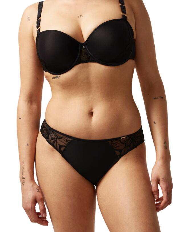 Chantelle Fleurs Brazilian Brief Black