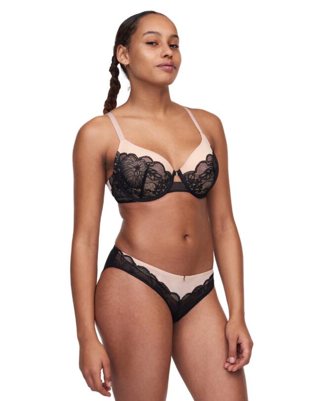 Chantelle Midnight Flowers Brazilian Brief Black 