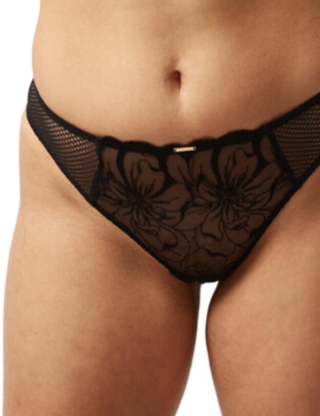 Chantelle Fleurs Tanga Brief Black