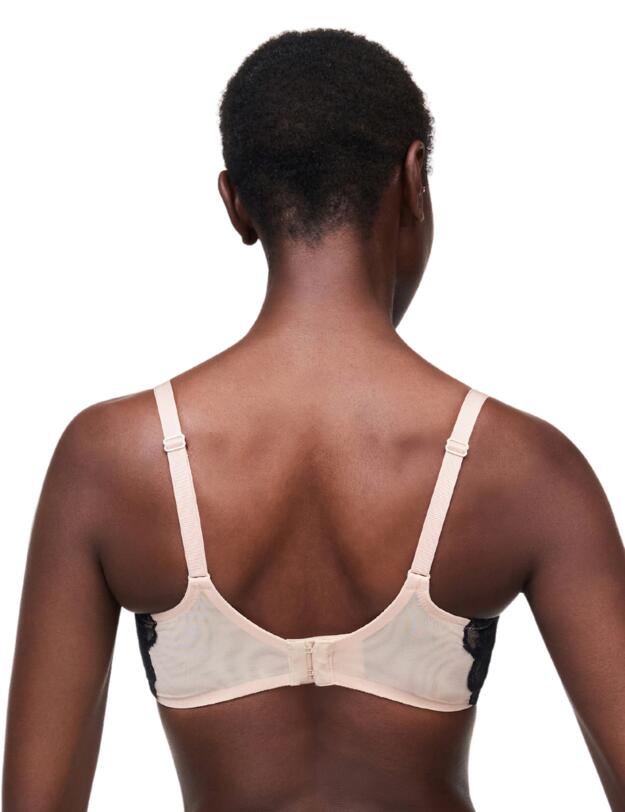 Chantelle Midnight Flowers Covering Underwired Bra Black 