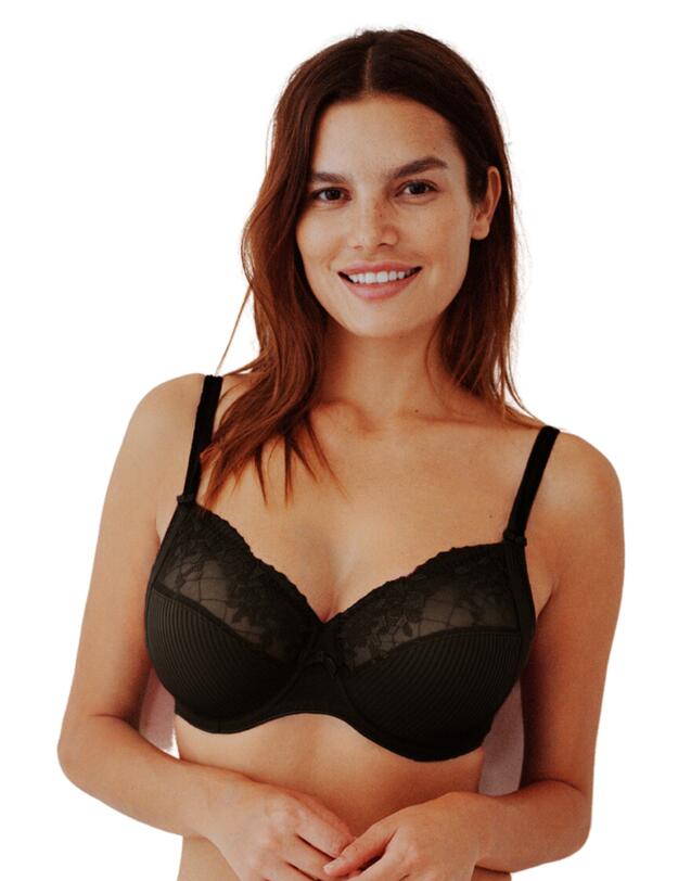 Chantelle Pont Neuf Very Covering Underwired Bra Black 