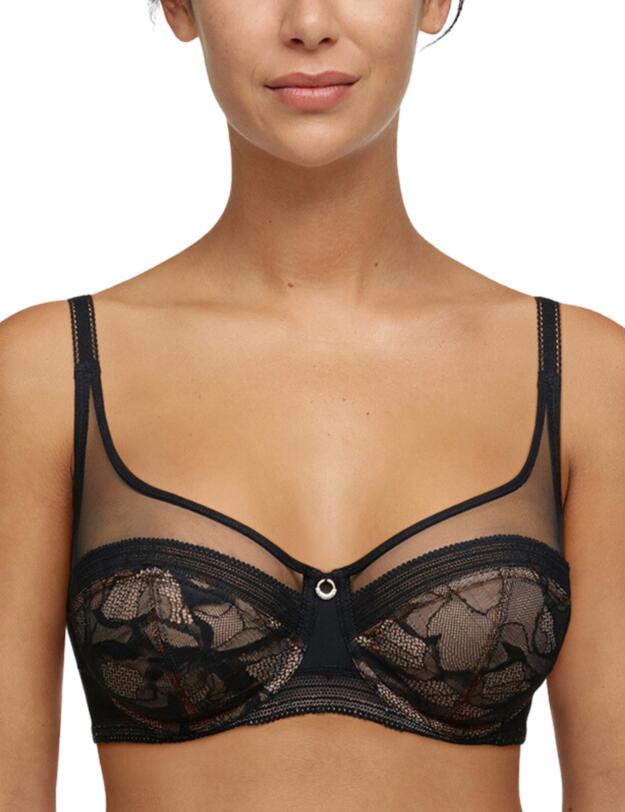 Chantelle True Lace Full Coverage Bra Black