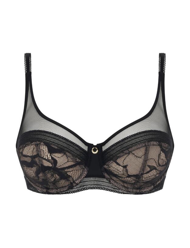 Chantelle True Lace Full Coverage Bra Black