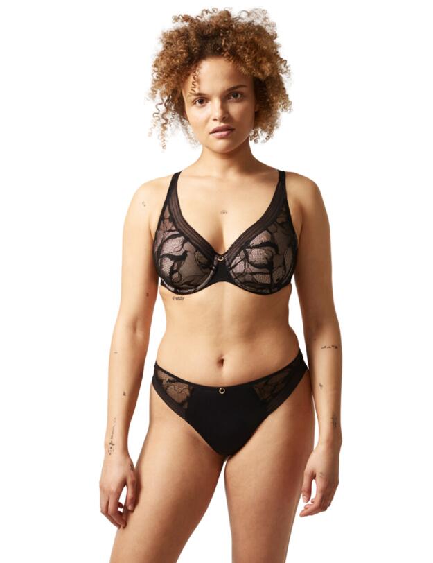 Chantelle True Lace Tanga Brief Black