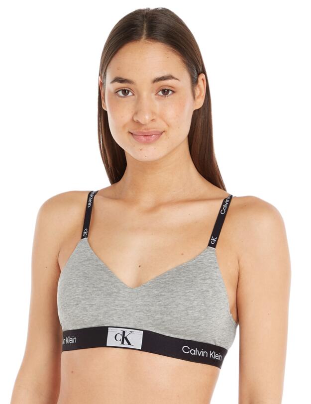 Calvin Klein CK1996 Lightly Lined Bralette Grey Heather 