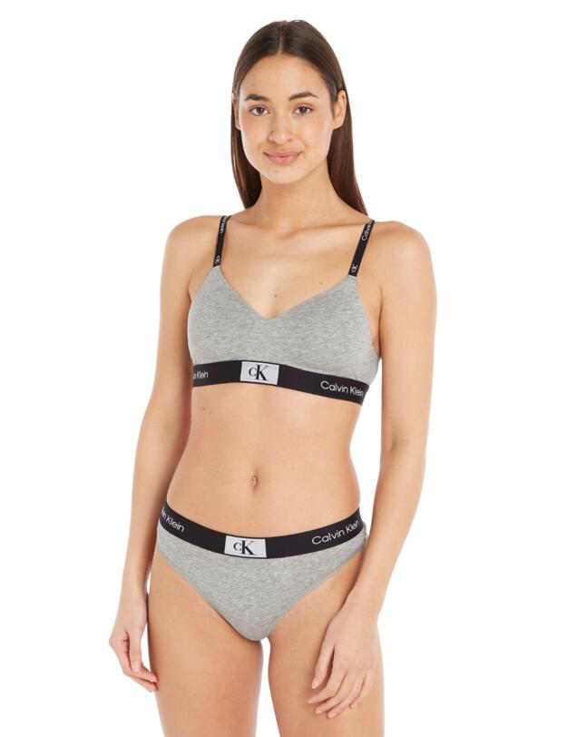 Calvin Klein CK1996 Lightly Lined Bralette Grey Heather 