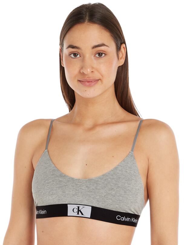 Calvin Klein CK1996 Unlined Bralette Grey Heather 