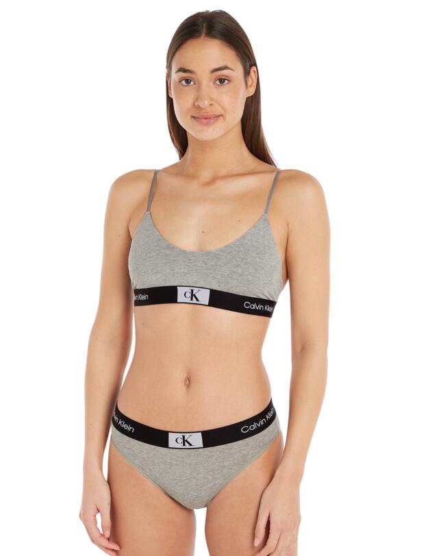 Calvin Klein CK1996 Unlined Bralette Grey Heather 