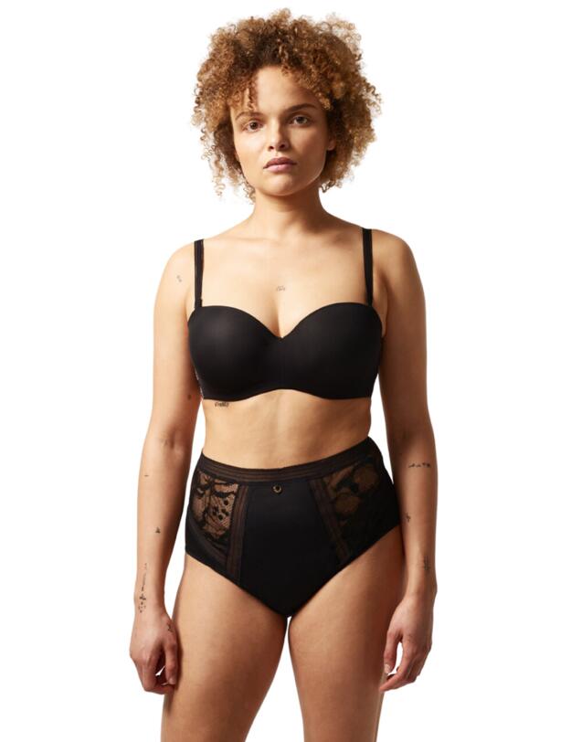 Chantelle True Lace Strapless T-Shirt Bra Black