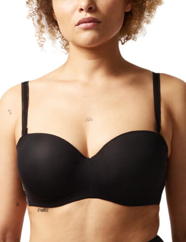 Chantelle True Lace Strapless T-Shirt Bra Black