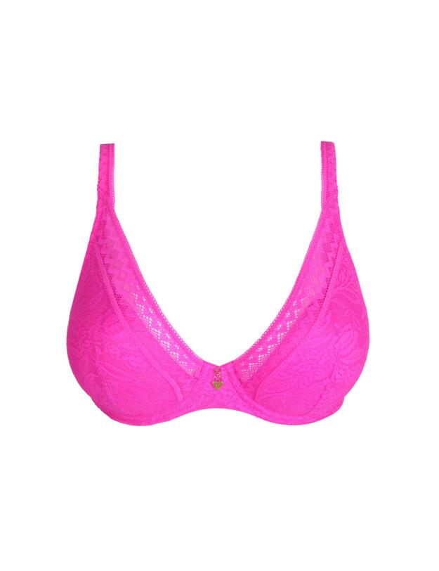 Prima Donna Palermo Deep Plunge Triangle Bra Cactus Flower