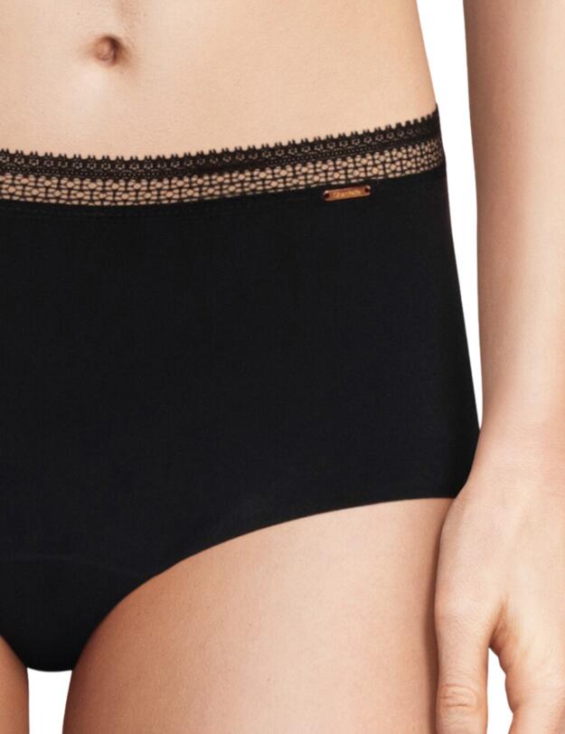 Chantelle Life Period Briefs Graphic High Waisted Brief Black 