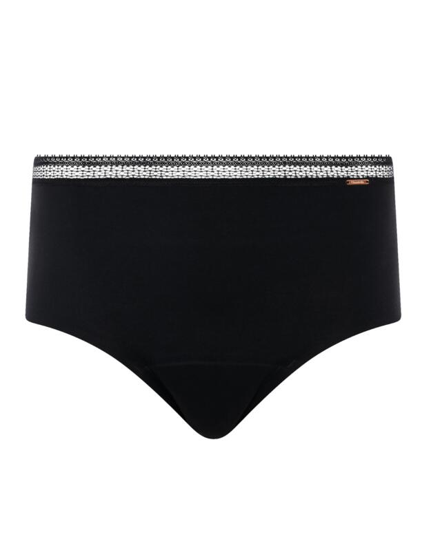 Chantelle Life Period Briefs Graphic High Waisted Brief Black 