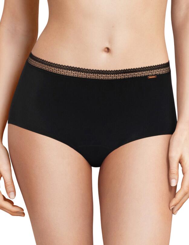 Chantelle Life Period Briefs Graphic High Waisted Brief Black 