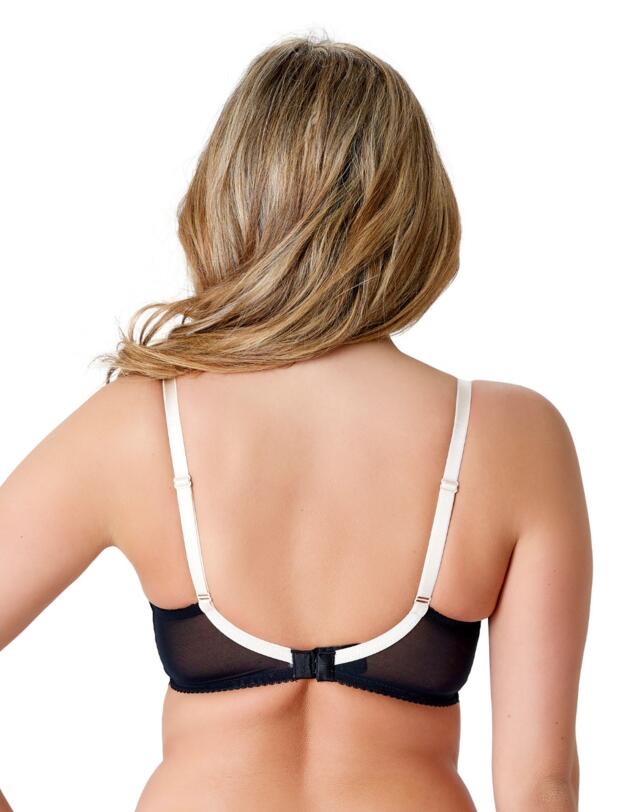 Gossard Superboost Lace Non-Padded Plunge Bra Black Ivory Rose 