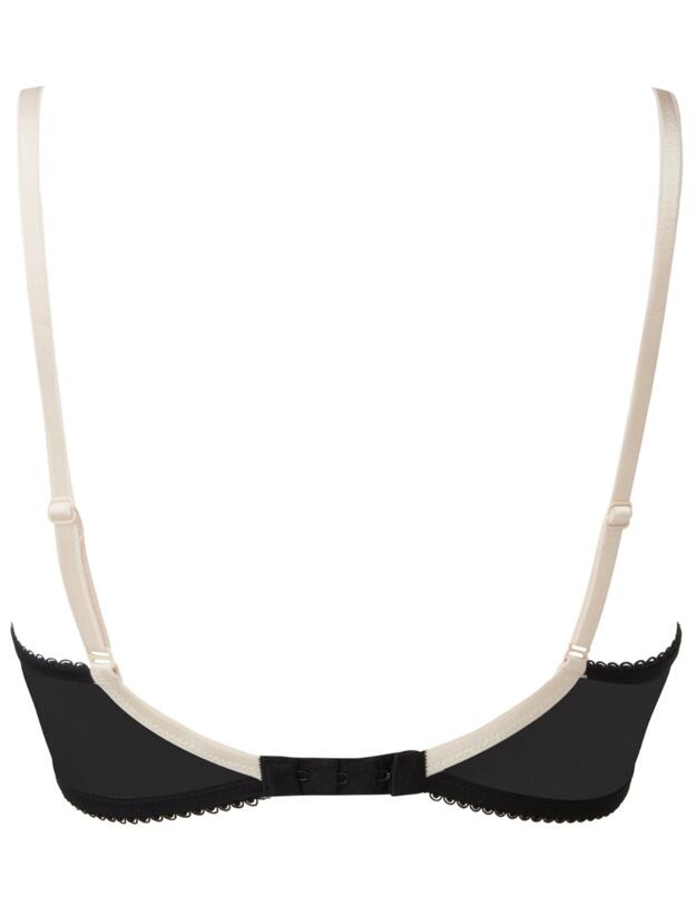 Gossard Superboost Lace Non-Padded Plunge Bra Black Ivory Rose 