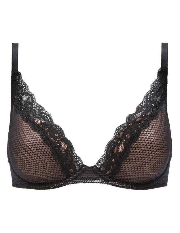 Passionata by Chantelle Brooklyn Plunge T-shirt bra Black