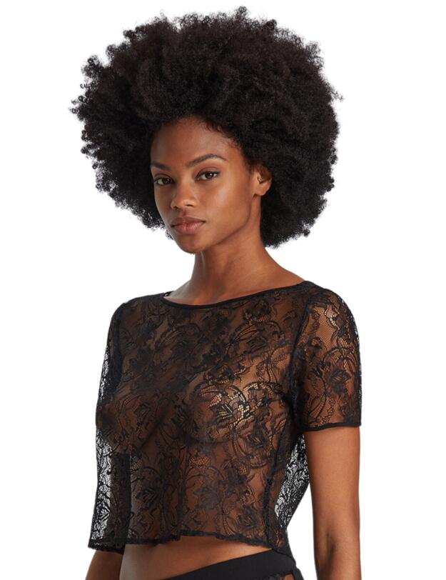 Aubade Lazy Days Short Sleeve Top Noir 