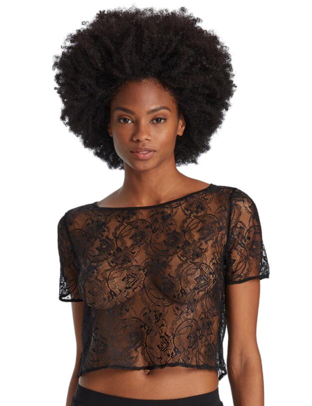Aubade Lazy Days Short Sleeve Top Noir 