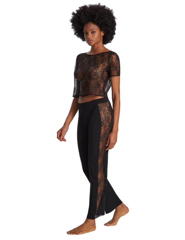 Aubade Lazy Days Short Sleeve Top Noir 