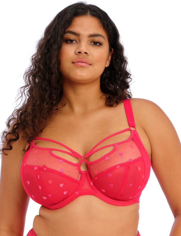 Elomi Sachi Plunge Bra Red Confetti