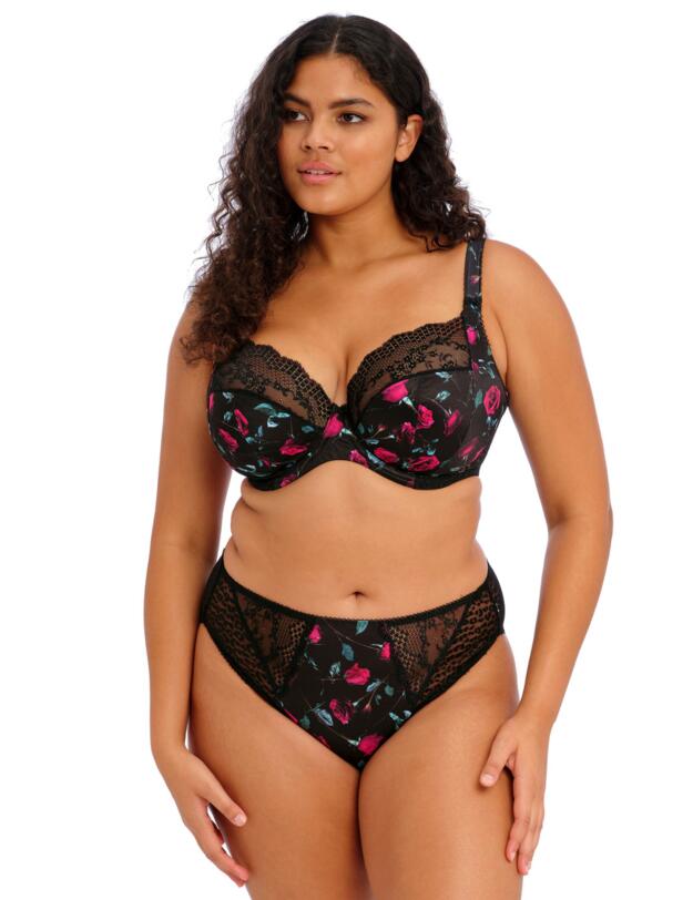 Elomi Lucie High Leg Brief Rock n Rose
