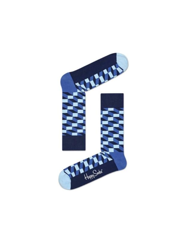 Happy Socks Filled Optic Sock Blue