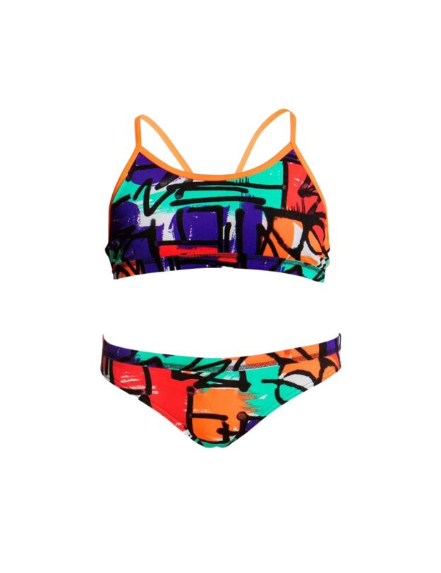 Funkita Girls Racerback Two Piece Bikini Set Street Beat