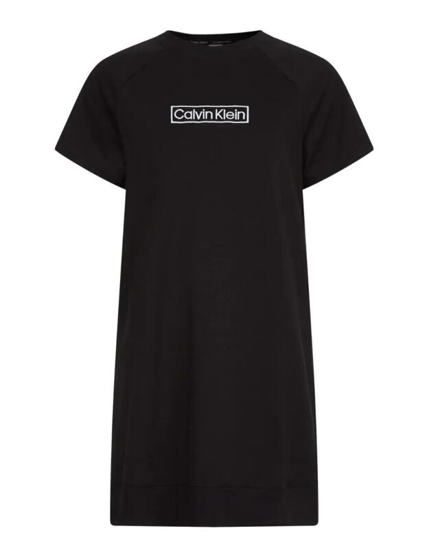 Calvin Klein Reimagined Heritage Loungewear Short Sleeve Nightshirt Black