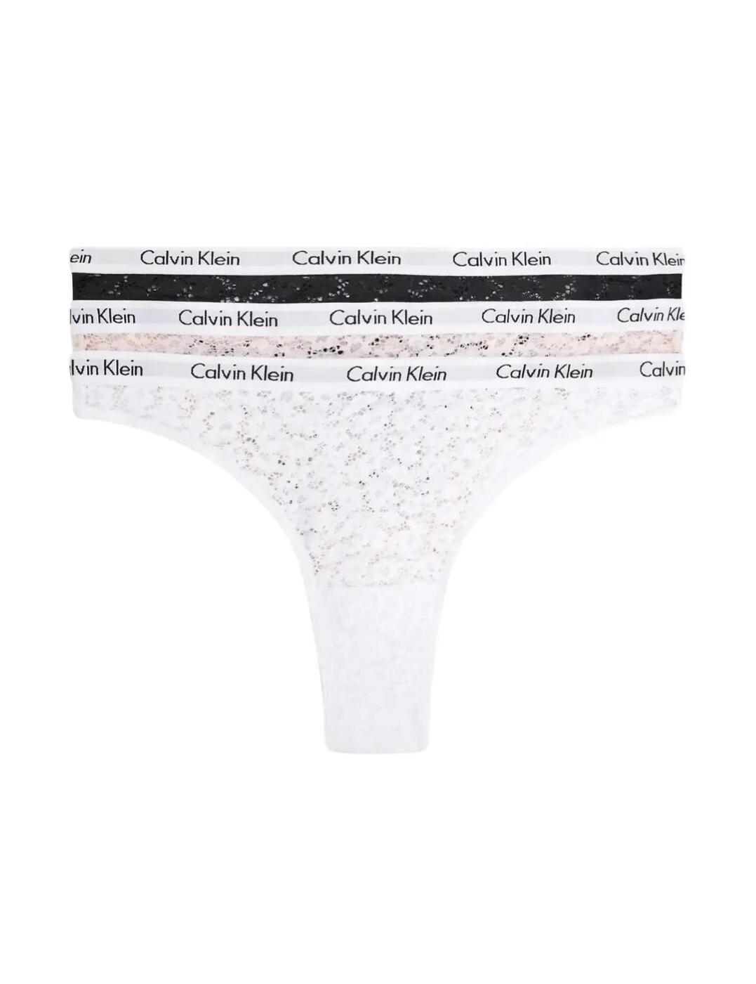 Calvin Klein Carousel Brazilian Brief 3 Pack Black/White/Nymphs Thigh