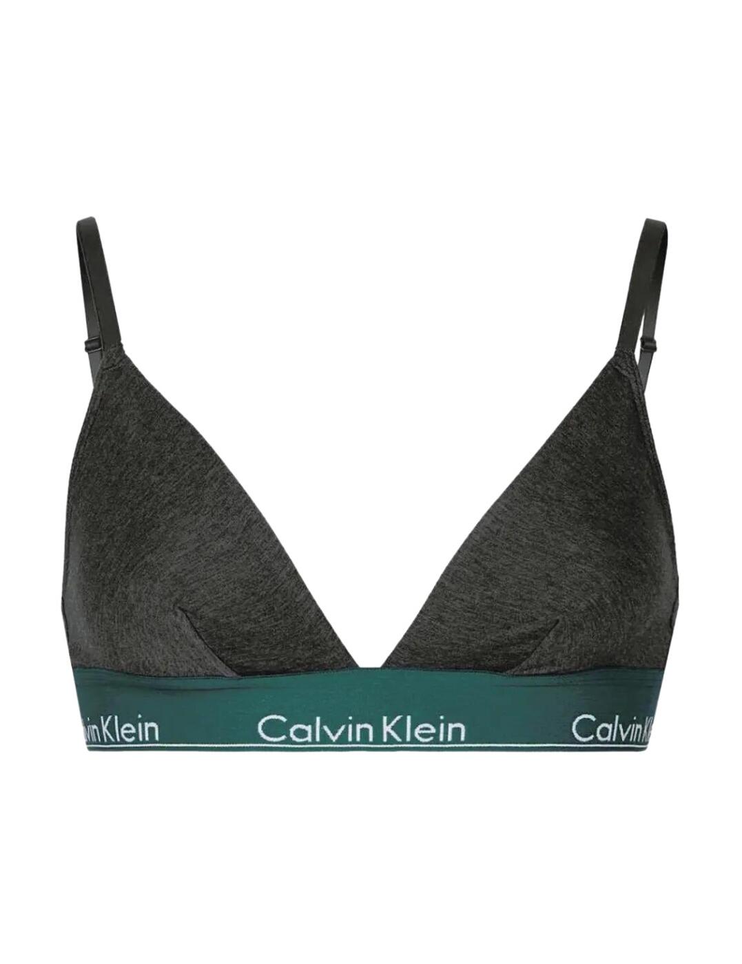 Calvin Klein Modern Cotton Triangle Bra Charcoal Heather-Topaz Gemstone WB