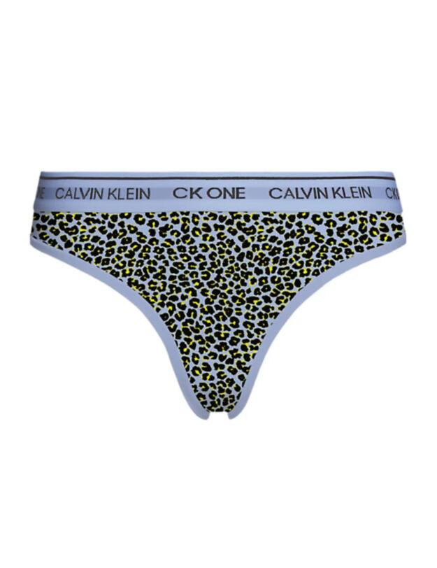 Calvin Klein CK One Cotton Thong Mini Cheetah Print/River