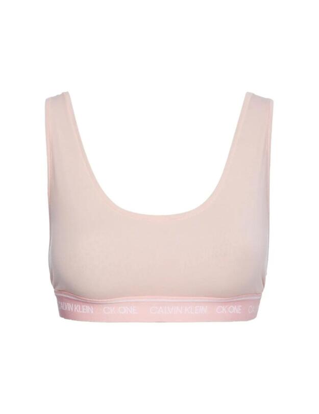 Calvin Klein CK One Recycled Unlined Bralette Bra Barely Pink