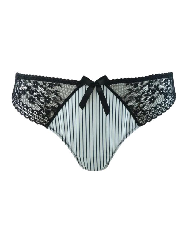 Pour Moi Madison Brazilian Brief Black Stripe